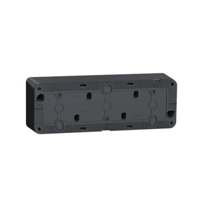 Schneider Mureva Styl : Boite 3 postes horizontale saillie IP55 gris - Réf : MUR37713