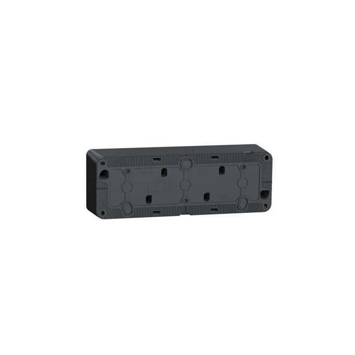 Schneider Mureva Styl : Boite 3 postes horizontale saillie IP55 gris - Réf : MUR37713