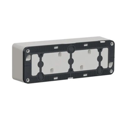 Schneider Mureva Styl - Boîte 3 postes horizontale saillie - IP55 blanc - Réf : MUR39913