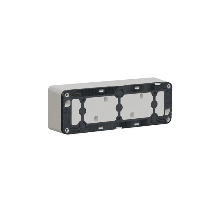 Schneider Mureva Styl - Boîte 3 postes horizontale saillie - IP55 blanc - Réf : MUR39913