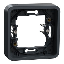Schneider Electric - Mureva Styl - Cadre 1 poste à griffes - encastré - IP55 - IK08 - gris - Réf : MUR34108