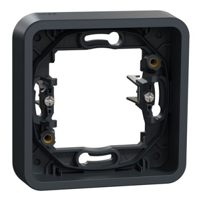 Schneider Electric - Mureva Styl - Cadre 1 poste à griffes - encastré - IP55 - IK08 - gris - Réf : MUR34108