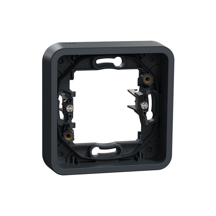 Schneider Electric - Mureva Styl - Cadre 1 poste à griffes - encastré - IP55 - IK08 - gris - Réf : MUR34108