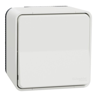 Schneider Mureva Styl - Va et vient complet saillie IP55 - connexion auto - blanc - Réf : MUR39021