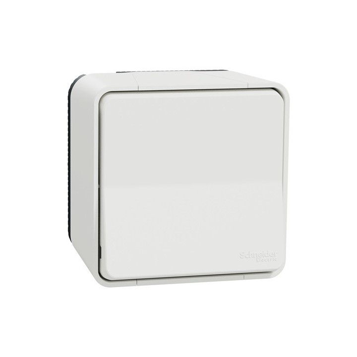 Schneider Mureva Styl - Va et vient complet saillie IP55 - connexion auto - blanc - Réf : MUR39021