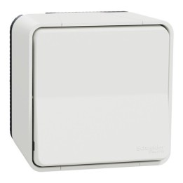 Schneider Mureva Styl - Bouton poussoir complet saillie IP55 - connexion automatique blanc - Réf : MUR39026