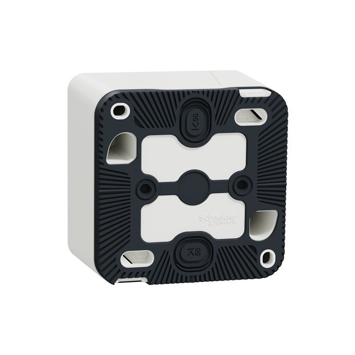 Schneider Mureva Styl - Bouton poussoir complet saillie IP55 - connexion automatique blanc - Réf : MUR39026