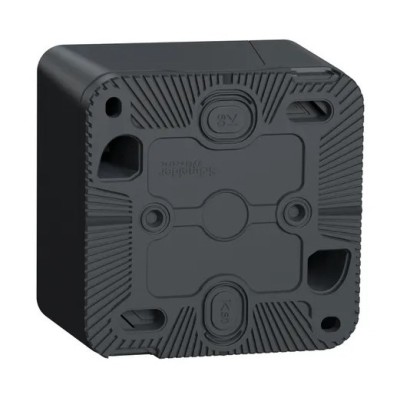 Schneider Mureva Styl - Interrupteur bipolaire complet saillie - IP55 connexion auto - gris - Réf : MUR35033
