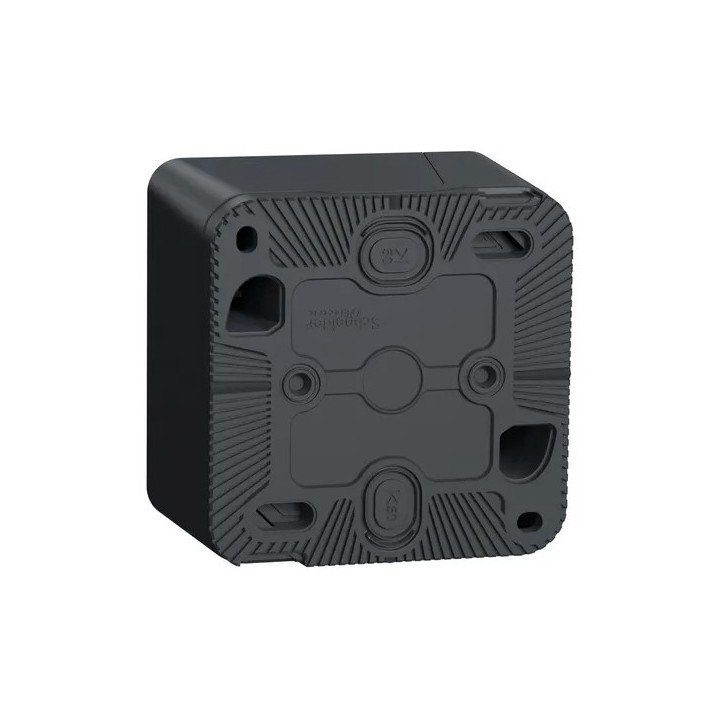 Schneider Mureva Styl - Interrupteur bipolaire complet saillie - IP55 connexion auto - gris - Réf : MUR35033