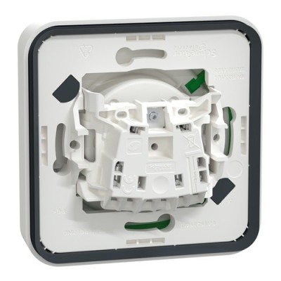 Schneider Electric - Mureva Styl - Prise courant 2P+T - Complet encastré - IP55 IK08 - Connexion auto - blanc - Réf : MUR39036