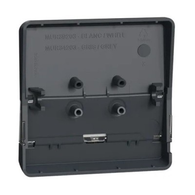 Schneider Electric - Mureva Styl - Enjoliveur porte étiquette lumineux - IP55 - IK08 - gris - Réf : MUR34203