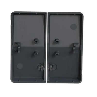 Schneider Electric - Mureva Styl - Enjoliveur 2 demi touche - IP55 - IK08 - gris - Réf : MUR34205