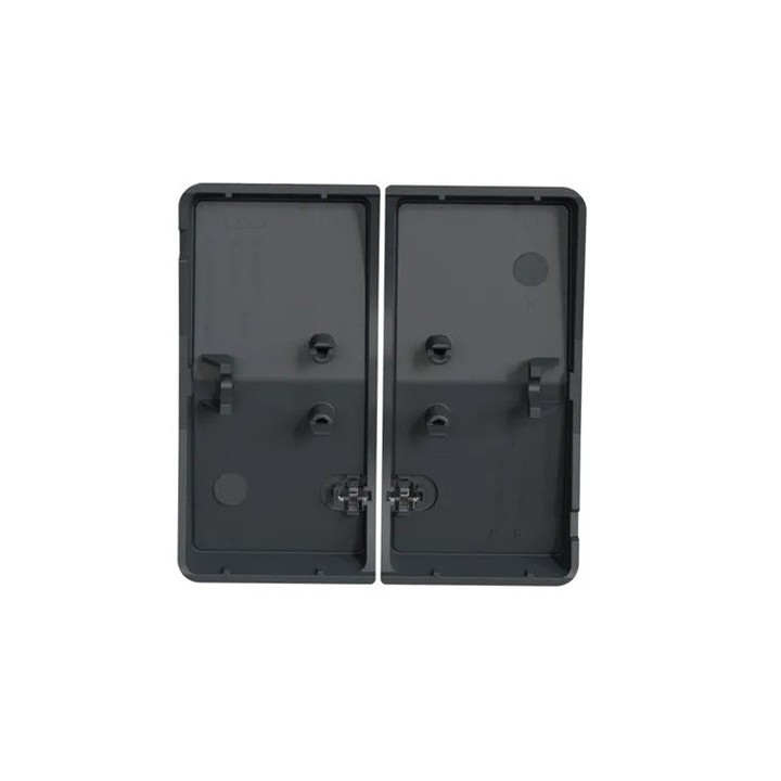 Schneider Electric - Mureva Styl - Enjoliveur 2 demi touche - IP55 - IK08 - gris - Réf : MUR34205