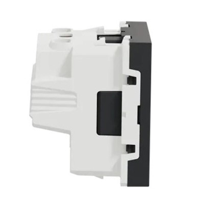 Schneider - Unica - Prise 2P+T - FR - 90° - vis - Anthracite - méca seul - Réf : NU303954