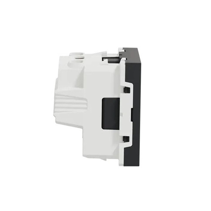 Schneider - Unica - Prise 2P+T - FR - 90° - vis - Anthracite - méca seul - Réf : NU303954