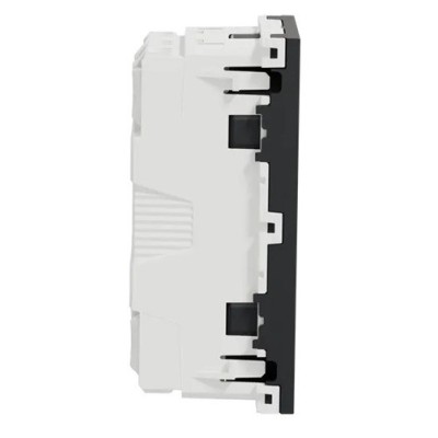 Schneider - Unica - Prise double 2P+T - FR - 45° - connexion rapide - Anthracite - méca seul - Réf : NU306954