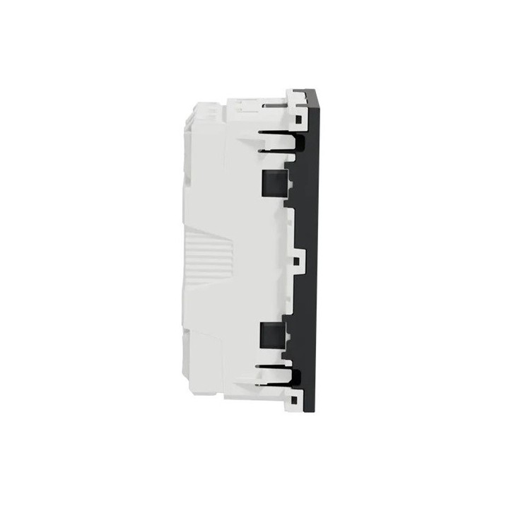 Schneider - Unica - Prise double 2P+T - FR - 45° - connexion rapide - Anthracite - méca seul - Réf : NU306954