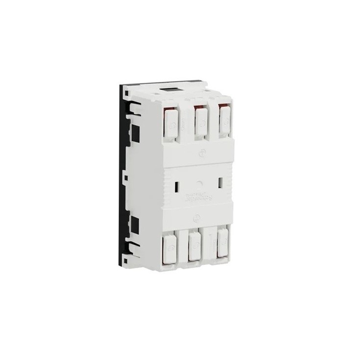 Schneider - Unica - Prise double 2P+T - FR - 45° - connexion rapide - Anthracite - méca seul - Réf : NU306954