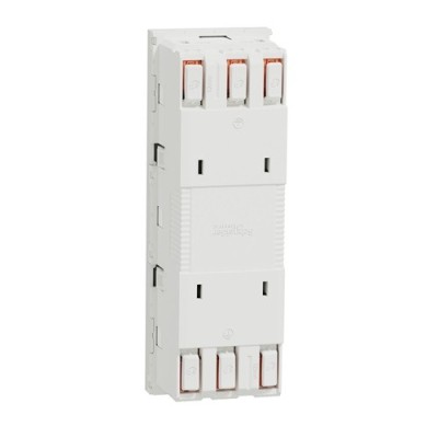 Schneider - Unica - Prise triple 2P+T - FR - 45° - Blanc - méca seul - Réf : NU307918