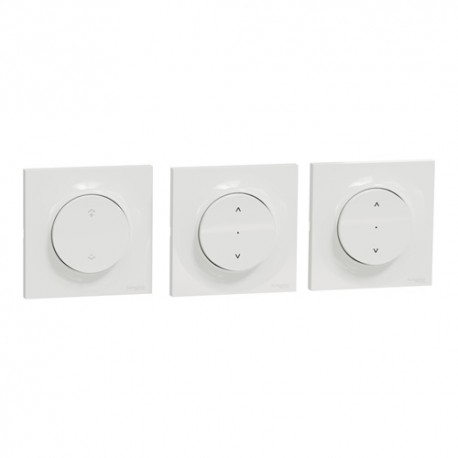 Schneider - Wiser Odace - Kit commande sans fils et 2 volets roulants zigbee 3.0 encastré - Réf : S520567K