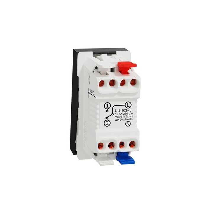 Schneider - Unica - Va-et-vient lum témoin - 10A - connex rapide - 1 mod - Anthr - méca seul - Réf : NU310354S