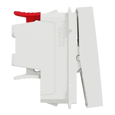 Schneider - Unica - Permutateur - 10A - 250Vca - 1 module - Blanc - mécanisme seul - Réf : NU310518