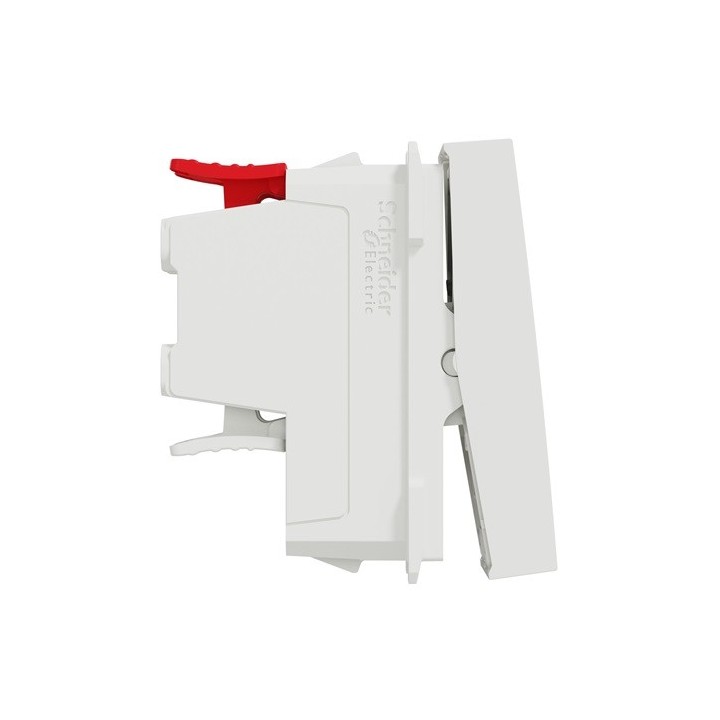 Schneider - Unica - Permutateur - 10A - 250Vca - 1 module - Blanc - mécanisme seul - Réf : NU310518