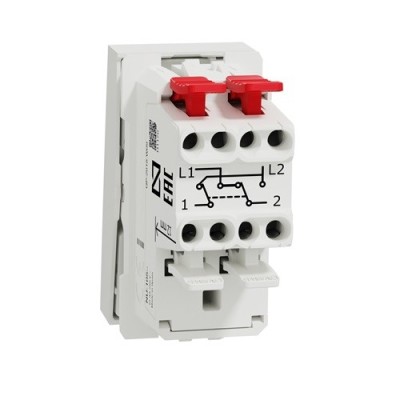 Schneider - Unica - Permutateur - 10A - 250Vca - 1 module - Blanc - mécanisme seul - Réf : NU310518