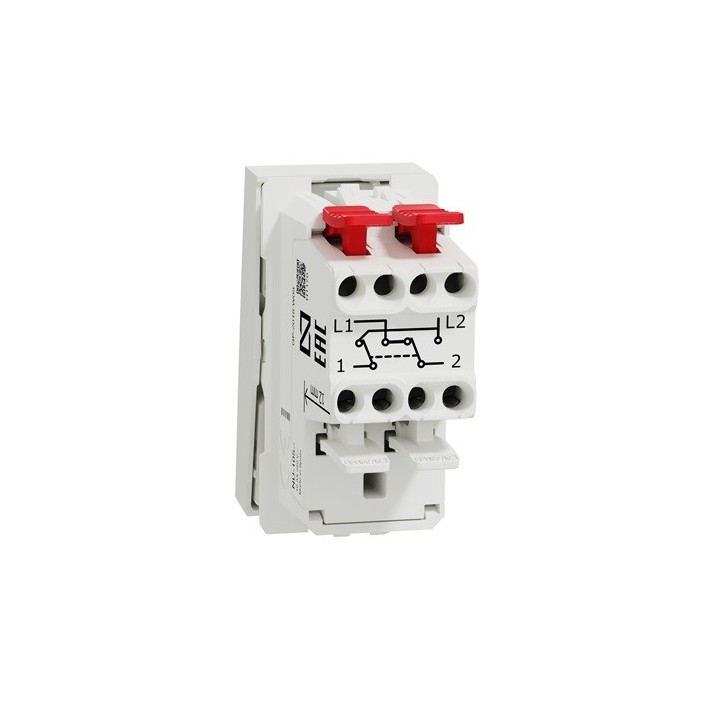 Schneider - Unica - Permutateur - 10A - 250Vca - 1 module - Blanc - mécanisme seul - Réf : NU310518