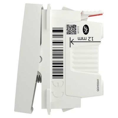 Schneider - Unica - Bouton-poussoir NO - 10A - connex rapide - 1 mod - Blanc - méca seul - Réf : NU310618F