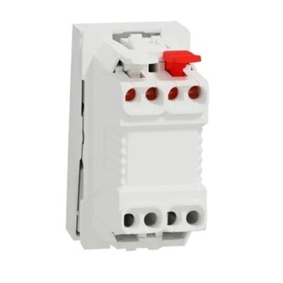 Schneider - Unica - Poussoir lumineux (localisation) - 10A - 1 mod - Blanc - méca seul - Réf : NU310618N