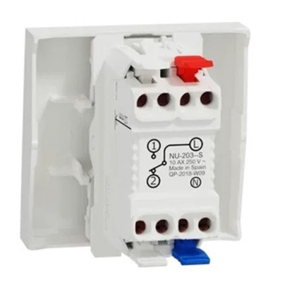 Schneider - Unica - Va-et-vient lum témoin - 10A - connex rapide - 2 mod - Blanc - méca seul - Réf : NU320318S