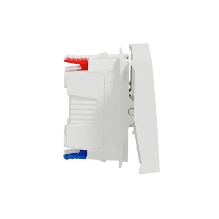 Schneider - Unica - Va-et-vient lum témoin - 10A - connex rapide - 2 mod - Blanc - méca seul - Réf : NU320318S