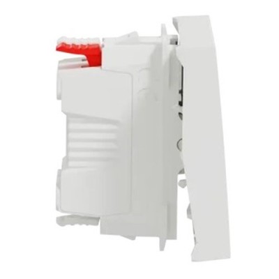 Schneider - Unica - Commande VMC 2 vitesses - 10A - 2 modules - Blanc antimi - méca seul - Réf : NU320320VMC