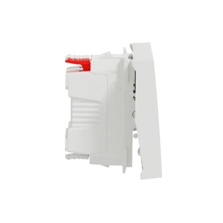 Schneider - Unica - Commande VMC 2 vitesses - 10A - 2 modules - Blanc antimi - méca seul - Réf : NU320320VMC