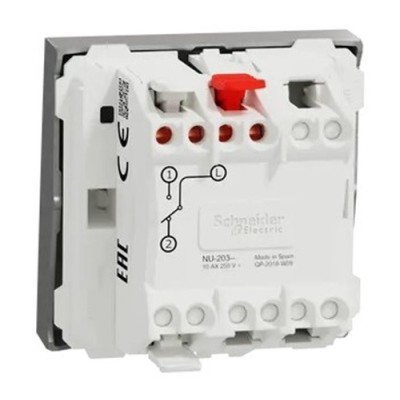 Schneider - Unica - Va-et-vient - 10A - connexion rapide - 2 mod - Alu - méca seul - Réf : NU320330