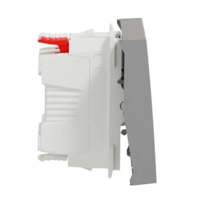 Schneider - Unica - Commande VMC 2 vitesses - 10A - 2 modules - Alu - mécanisme seul - Réf : NU320330VMC