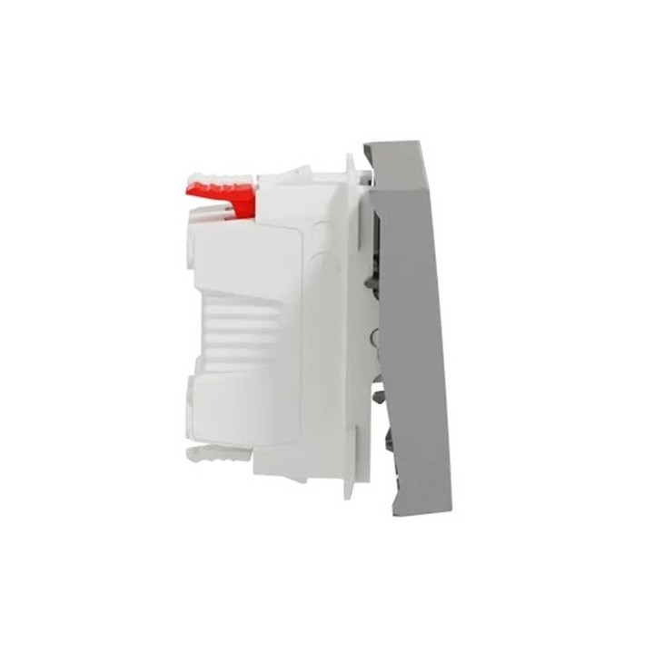 Schneider - Unica - Commande VMC 2 vitesses - 10A - 2 modules - Alu - mécanisme seul - Réf : NU320330VMC