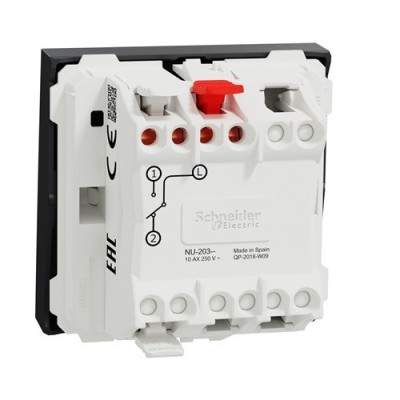 Schneider - Unica - Va-et-vient - 10A - connexion rapide - 2 mod - Anthracite - méca seul - Réf : NU320354