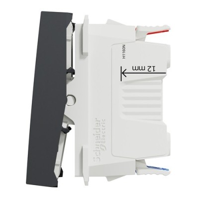 Schneider - Unica - Va-et-vient lum témoin - 10A - connex rapide - 2 mod - Anthr - méca seul - Réf : NU320354S