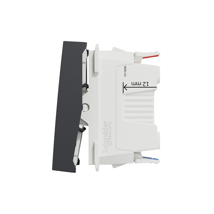 Schneider - Unica - Va-et-vient lum témoin - 10A - connex rapide - 2 mod - Anthr - méca seul - Réf : NU320354S