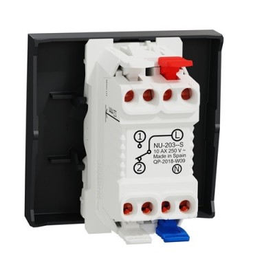 Schneider - Unica - Va-et-vient lum témoin - 10A - connex rapide - 2 mod - Anthr - méca seul - Réf : NU320354S