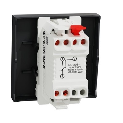 Schneider - Unica - Commande VMC 2 vitesses - 10A - 2 modules - Anthracite - mécanisme seul - Réf : NU320354VMC