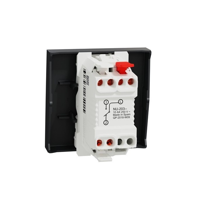 Schneider - Unica - Commande VMC 2 vitesses - 10A - 2 modules - Anthracite - mécanisme seul - Réf : NU320354VMC