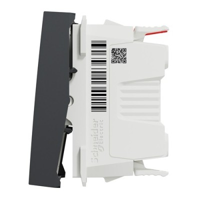Schneider - Unica - Commande VMC 2 vitesses - 10A - 2 modules - Anthracite - mécanisme seul - Réf : NU320354VMC