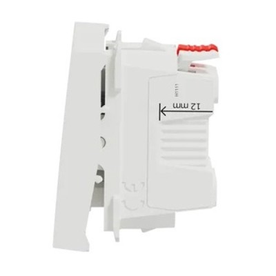 Schneider - Unica - Poussoir lumineux (localisation) - 10A - 2 mod - Blanc - méca seul - Réf : NU320618FN