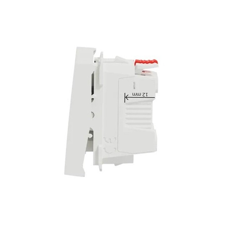 Schneider - Unica - Poussoir lumineux (localisation) - 10A - 2 mod - Blanc - méca seul - Réf : NU320618FN