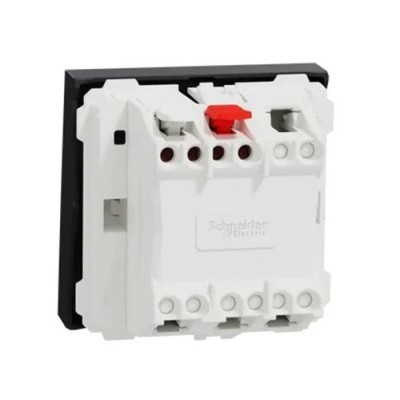 Schneider - Unica - Bouton-poussoir NO - 10A - connex rapid - 2 mod - Anthracite - méca seul - Réf : NU320654