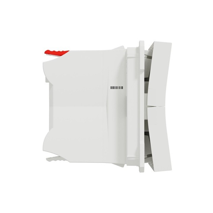 Schneider - Unica - Interrupteur volet-roulant - 3 touches - 6A - 2 mod - Blanc - méca seul - Réf : NU320818