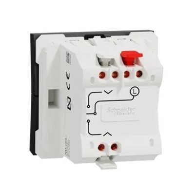 Schneider - Unica - Interrupteur volet-roulant - 3 touches - 6A - 2 mod - Anthra - méca seul - Réf : NU320854